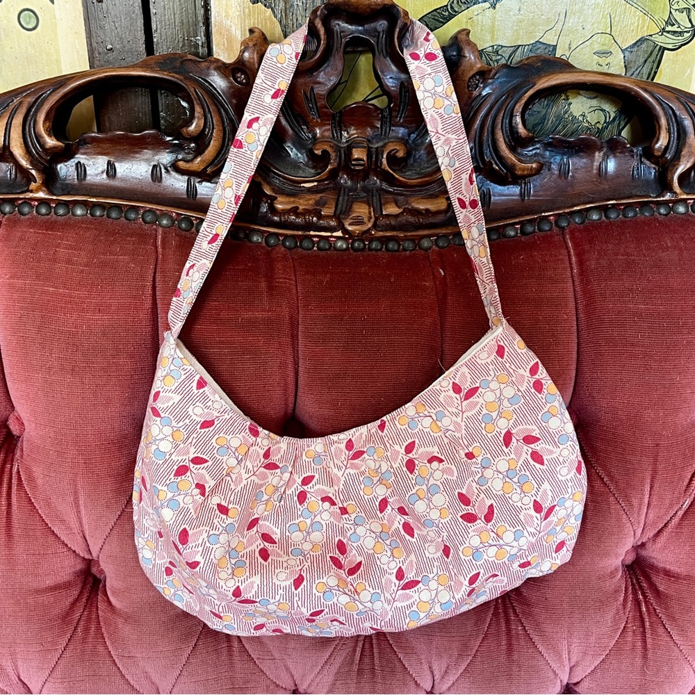 Small Floral Pink Handbag Purse - Handmade